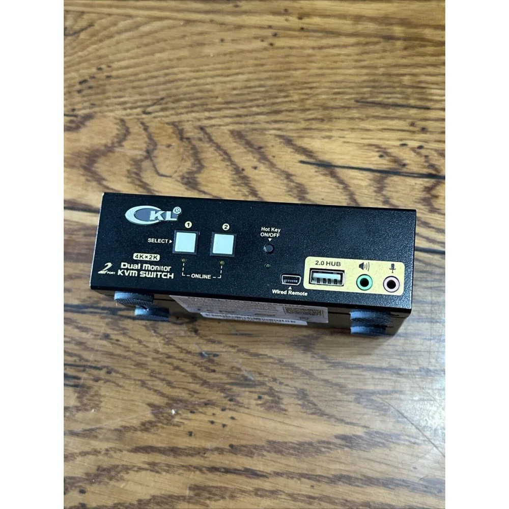 CKL HDMI KVM Switch 2 Port Dual Monitor Extended Display USB KVM Switch No Cords